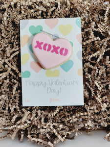 Conversation Heart Cookie Card