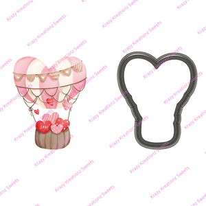 Heart Hot Air Balloon Cookie Cutter