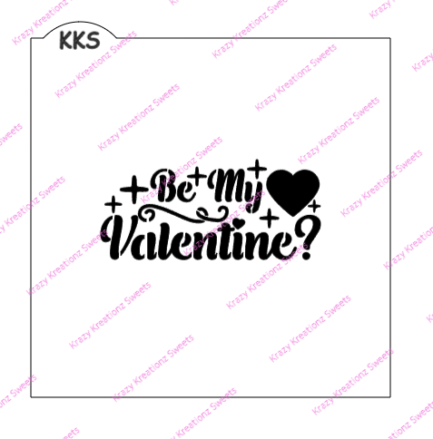 Be My Valentine Stencil