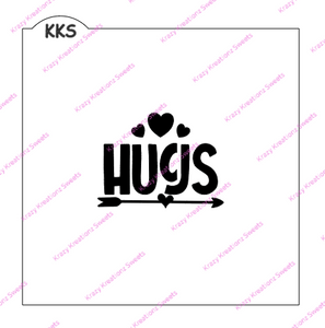 Hugs Cookie Stencil