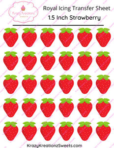 1.5 Strawberry Royal Icing Transfer Sheet