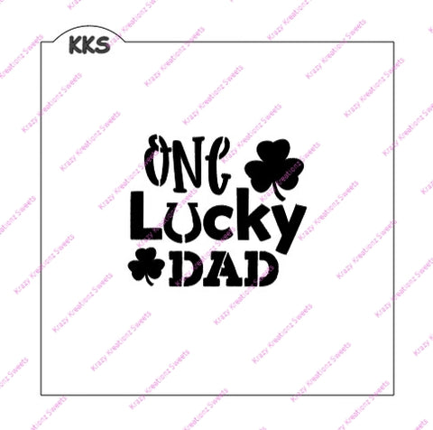 One Lucky Dad Cookie Stencil