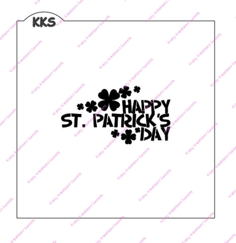 Happy St. Patricks Day Cookie Stencil