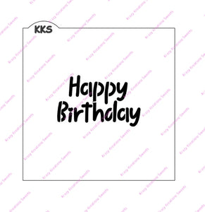 Happy Birthday Cookie Stencil – Krazy Kreationz Sweets