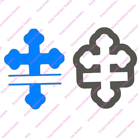 Rounded Edge Cross Plaque Cookie Cutter