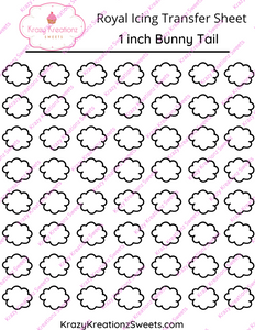 Bunny Tail 1 Inch Icing Transfer Sheet