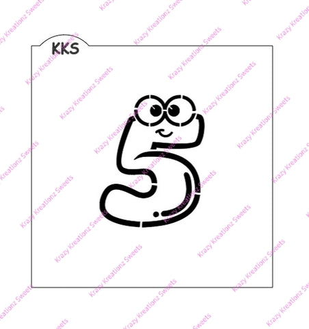 Paint Your Own Cartoon 5 Cookie Stencil