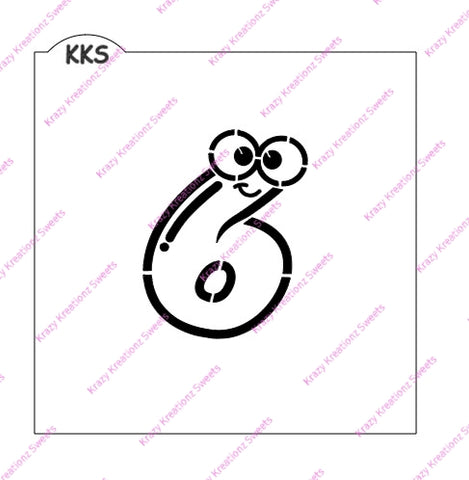 Paint Your Own Cartoon 6 Cookie Stencil
