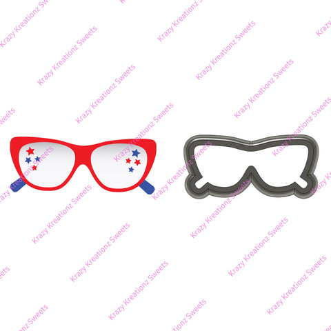 4th of July Sunglasses Cookie Cutter