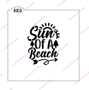 Sun Of A Beach Cookie Stencil