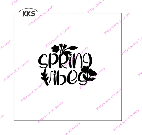 Spring Vibes Cookie Stencil