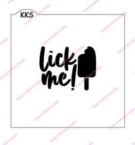 Lick Me Cookie Stencil