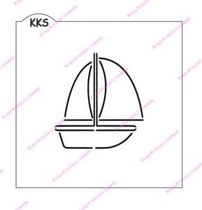 Paint Your Own Sailboat Cookie Stencil