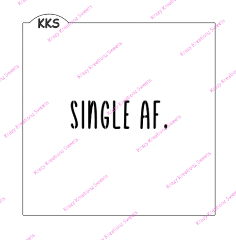 Single AF Cookie Stencil