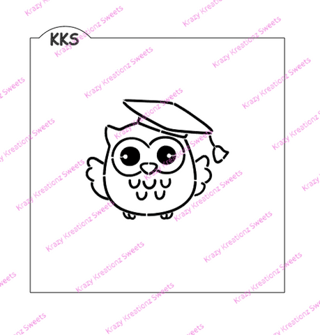 Paint Your Own Graduate Owl Cookie Stencil