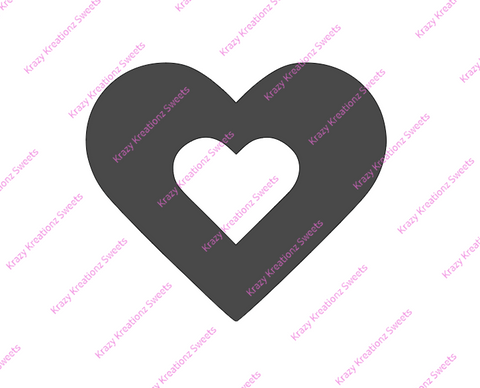 Heart Cake Stencil