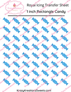 1 Inch Rectangle Candy Transfer Sheet