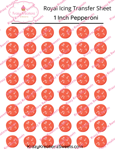 1 inch Pepperoni Transfer Sheet