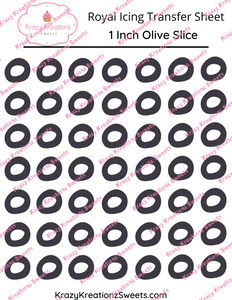 1 inch Olive Slice Transfer Sheet