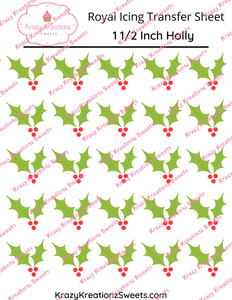 1.5 Inch Holly Transfer Sheet