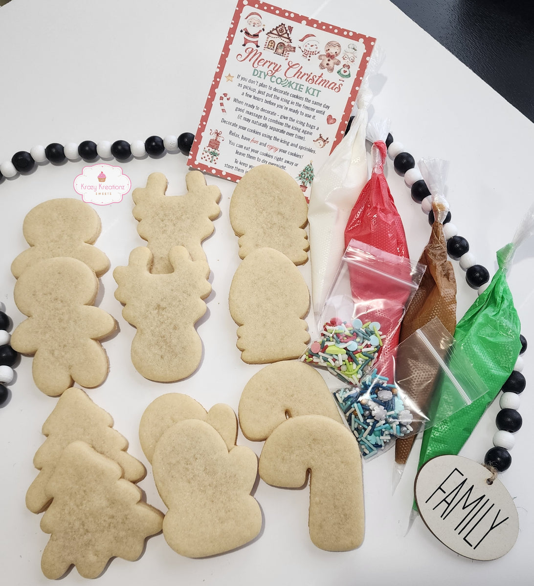 Christmas Decorate Your Own Cookie Kit Krazy Kreationz Sweets