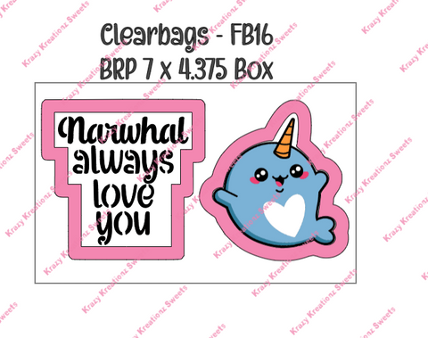 Narwhal Always Love You Stencil & Cutter Set