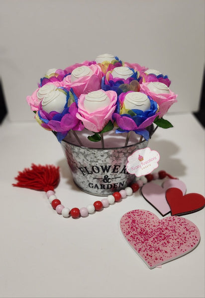Rose Cake Pop Bouquet - 1 Dozen