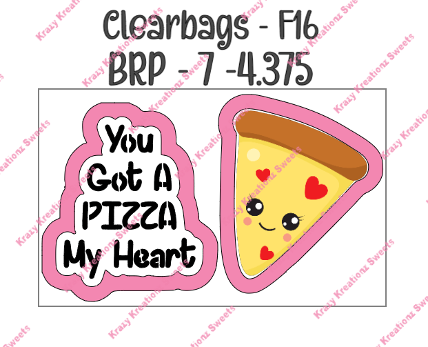 You Got a Pizza My Heart Stencil & Cookie Cutter Set