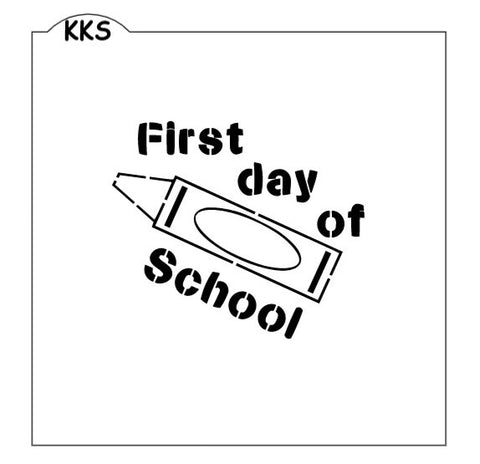 First Day Of School Stencil