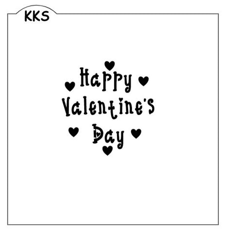 Happy Valentines Day Stencil