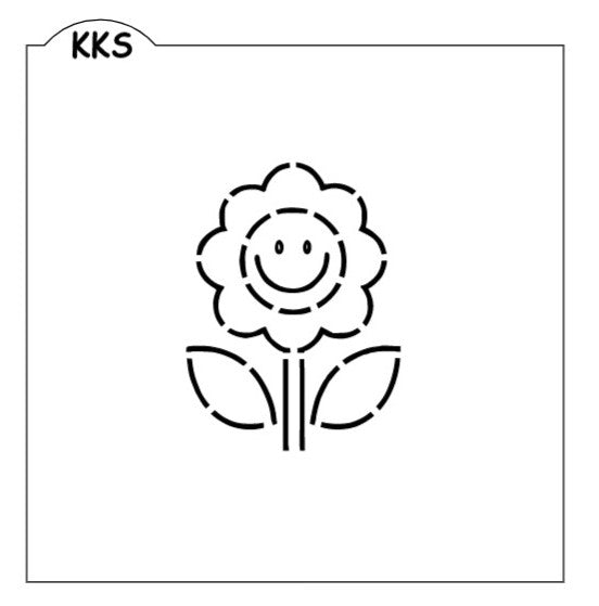Paint Your Own Cookie Happy Flower Stencil – Krazy Kreationz Sweets
